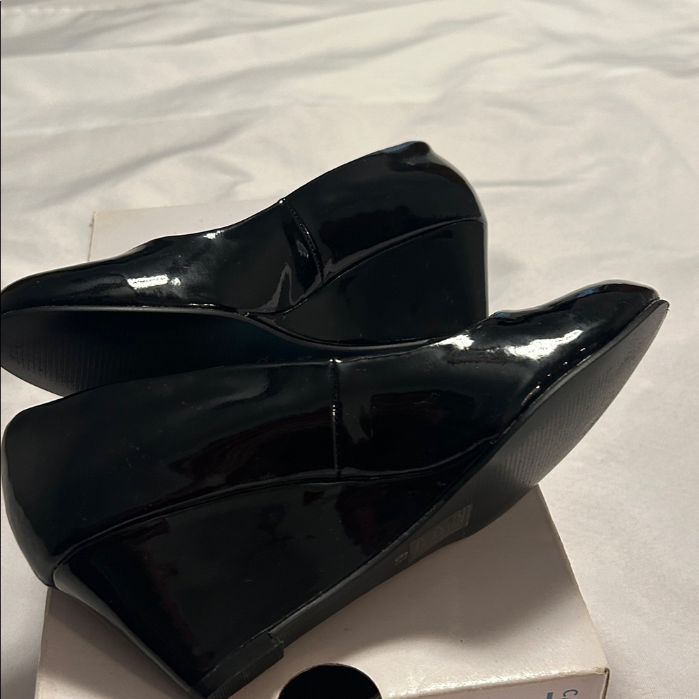 Call it spring patent black wedge heels - Picture 6 of 12